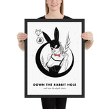 Bitcoin Art in Frame • Margo x Down the Rabbit Hole Wolfmumma