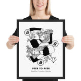 Bitcoin Art in Frame • Alli Julie x Peer to Peer Wolfmumma