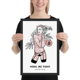 Bitcoin Art in Frame • Brooke x Hodl Me Tight Wolfmumma