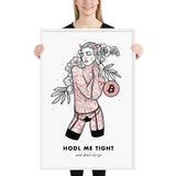 Bitcoin Art in Frame • Brooke x Hodl Me Tight Wolfmumma