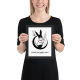 Bitcoin Art in Frame • Margo x Down the Rabbit Hole Wolfmumma