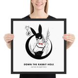Bitcoin Art in Frame • Margo x Down the Rabbit Hole Wolfmumma