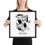 Bitcoin Art in Frame • Alli Julie x Peer to Peer Wolfmumma