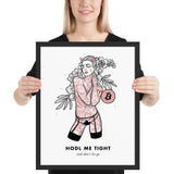 Bitcoin Art in Frame • Brooke x Hodl Me Tight Wolfmumma