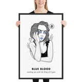 Bitcoin Art in Frame • Evie x Blue Blood Wolfmumma