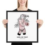 Bitcoin Art in Frame • Brooke x Hodl Me Tight Wolfmumma