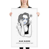 Bitcoin Art in Frame • Evie x Blue Blood Wolfmumma