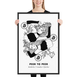 Bitcoin Art in Frame • Alli Julie x Peer to Peer Wolfmumma
