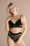 Blue Wild Lace Longline Bra Monique Morin