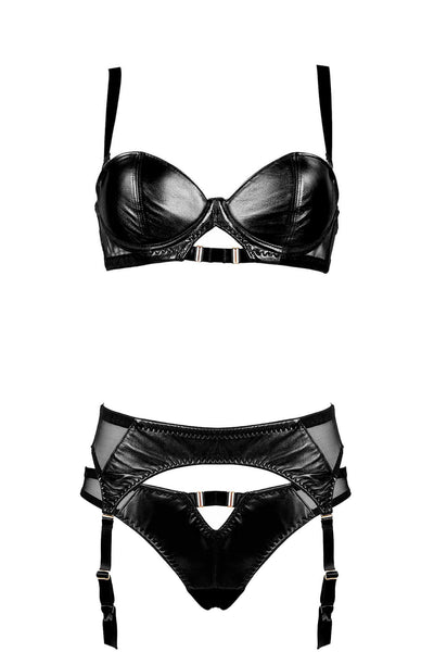 Montana Balconette Open Back Leather Set Something Wicked