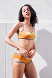 Mustard Yellow Velour Bra K+1%