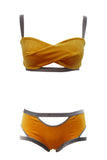 Mustard Yellow Velour Lingerie Set K+1%