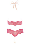 Sydney Pearl Necklace Red Lingerie Set Bracli