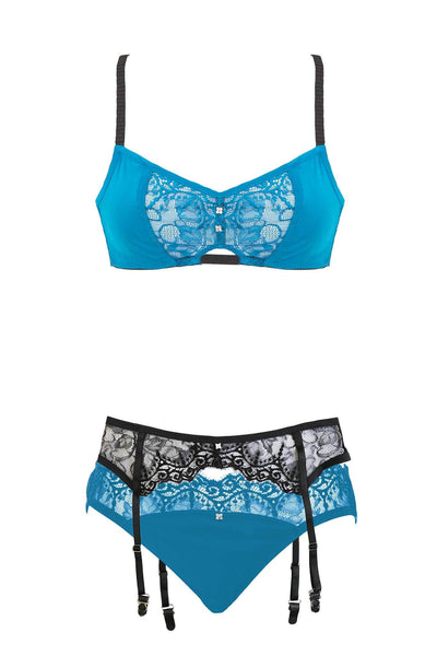 Natalia Blue Allure Lingerie Set Nevaeh Intimates