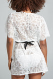 Juliet White Silk Bed Jacket Nevaeh Intimates
