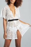 Juliet White Silk Bed Jacket Nevaeh Intimates