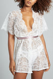 Juliet White Silk Bed Jacket Nevaeh Intimates