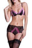 Fever & Thoughts Black Garter Briefs Nevaeh Intimates