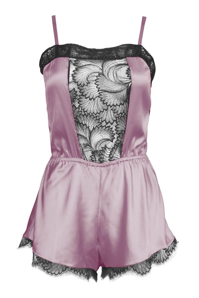 Florence Purple Dusk Silk Pleasure Romper Nevaeh Intimates