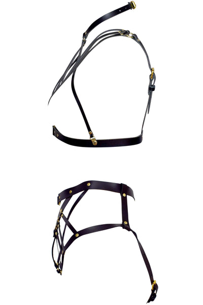 Olivia Leather Harness Set Love Lorn Lingerie