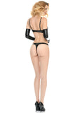 Sam Glossy Black Vegan Leather Lingerie Set Patrice Catanzaro