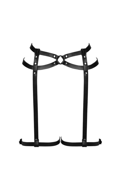 Powerless Leather Garter Belt VoyeurX