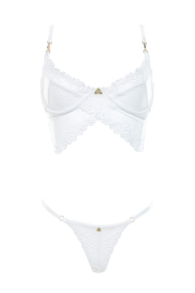 White Quartz Genevieve Lingerie Set Demery Jayne