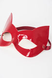 Red Hot Molded Leather Cat Mask Fräulein Kink