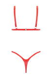 Red Latex Triangle Lingerie Set Elissa Poppy