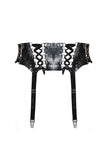Rubi Suspender Latex Garter Belt Elissa Poppy