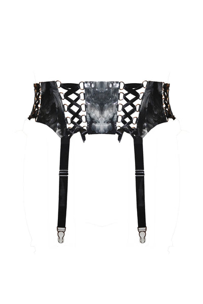 Rubi Suspender Latex Garter Belt Elissa Poppy