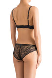 French Leavers Lace & Silk Satin Brief Sandra Silk Australia