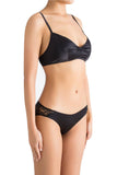 French Leavers Lace & Silk Satin Brief Sandra Silk Australia