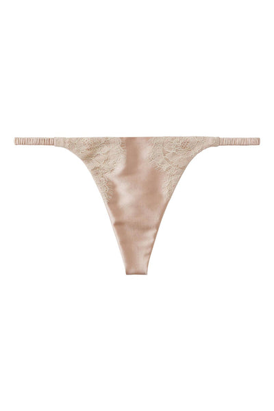 Chantilly Lace Silk Bisque G-String Sandra Silk Australia