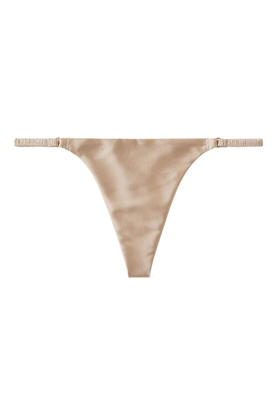 Everyday Champagne Gold Silk G-String Sandra Silk Australia
