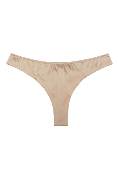 Everyday Champagne Gold Silk Thong Sandra Silk Australia