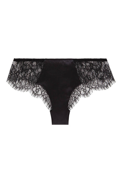 French Chantilly Lace Silk Satin Thong Sandra Silk Australia