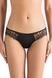 French Chantilly Lace Silk Satin Thong Sandra Silk Australia