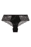 French Leavers Lace & Silk Satin Thong Sandra Silk Australia