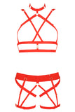 Serguei Red Lingerie Harness Set Impudique