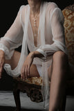 Claire Sissi White Pure Silk Blouse Hot Couture