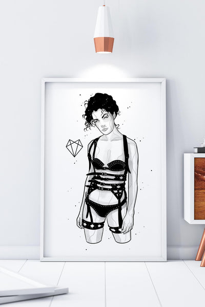Darkest Vixen Framed Art • Sky Wolfmumma