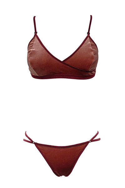 Cache Coeur Pink Velour Set K+1%