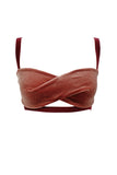 Smoky Pink Velour Bra K+1%