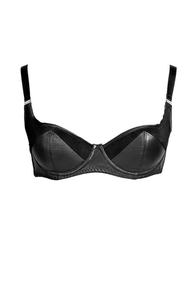 Ava Balconette Leather Bra Something Wicked