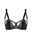 Jade Satin Leather Balconette Bra Something Wicked