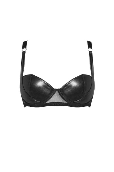 Nina Balconette Leather Bra Something Wicked