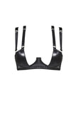 Nina Demi Balconette Leather Bra Something Wicked