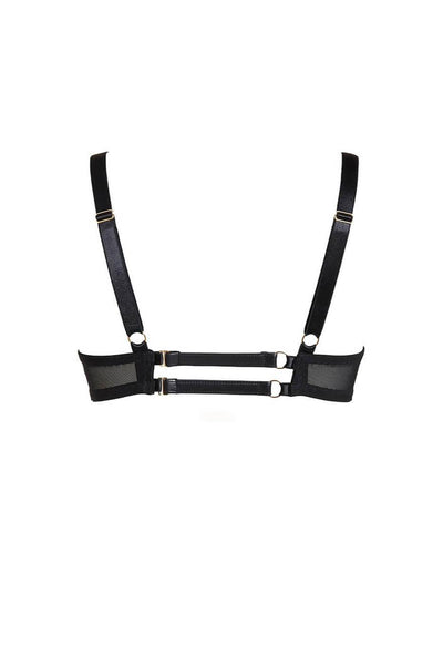 Nina Leather Peep Bra Something Wicked
