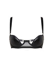 Nina Leather Peep Bra Something Wicked